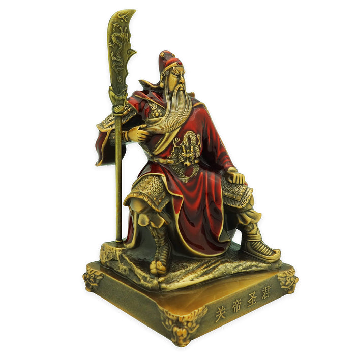 5.2" Protective Sitting Kwan Kung (Red Robe)