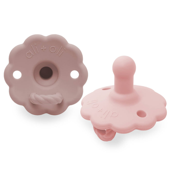 Ali+Oli - Pacifier Set Flower (Blush & Pink)