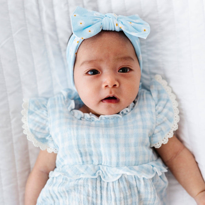 Baby Bling Bows - Baby Bling® Printed Knot soft nylon headband: Magnolia