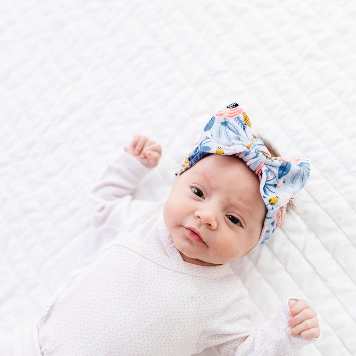 Baby Bling Bows - Baby Bling® Printed Knot soft nylon headband: Magnolia
