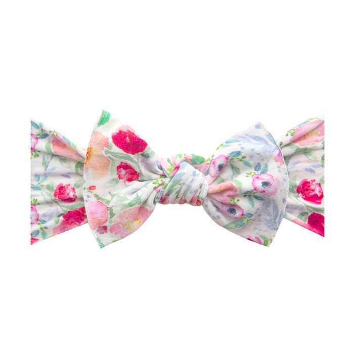 Baby Bling Bows - Baby Bling® Printed Knot soft nylon headband: Magnolia