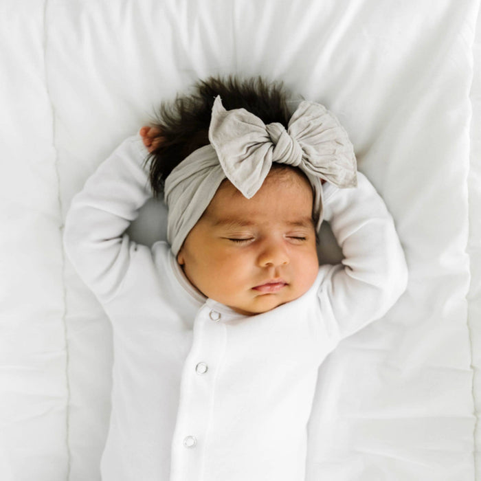 Baby Bling Bows - Baby Bling® The Original Knot soft nylon headband: Canary yellow