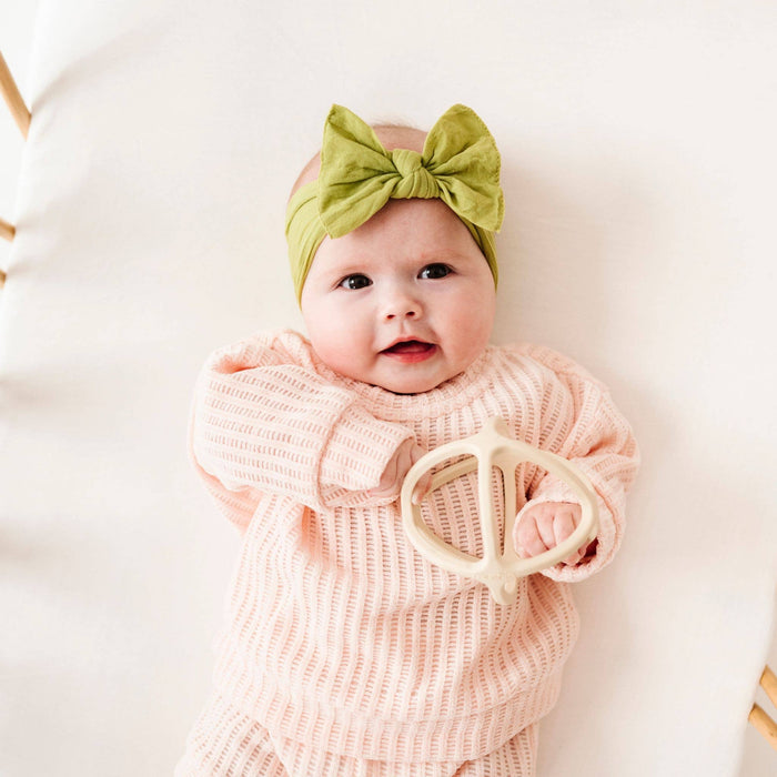 Baby Bling Bows - Baby Bling® The Original Knot soft nylon headband: Canary yellow