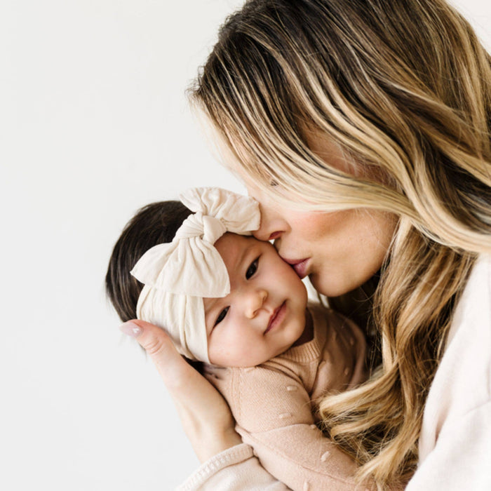 Baby Bling Bows - Baby Bling® The Original Knot soft nylon headband: Canary yellow