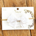 Baby Wisp - Lace Tied Bow - White