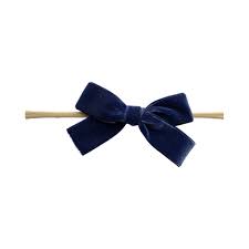 Baby Wisp - Velvet Hand Tied Bow Headband