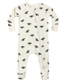 Bats Bamboo Zip Footie