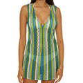 Becca Island Waves Crochet Tunic Cover Up 73860671 Green Apple Front
