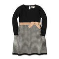 Black Houndstooth Sweater Dress