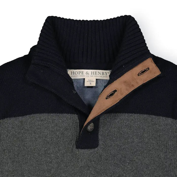 Black/Grey Contrast Sweater w/Elbow Patches