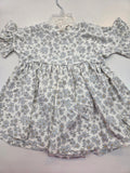 Blue Floral Babydoll Dress