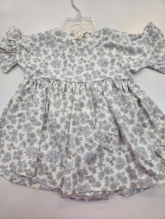 Blue Floral Babydoll Dress