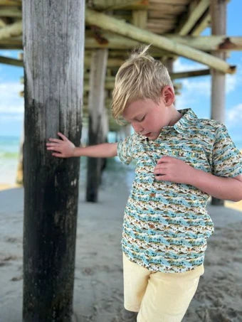 Blue Islands Button Shirt