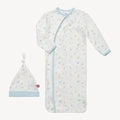 Blue Little Bitty Pretty One Modal Magnetic Gow + Hat Set-0/3 month