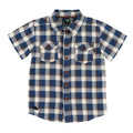 Blue Plaid Button Down Shirt