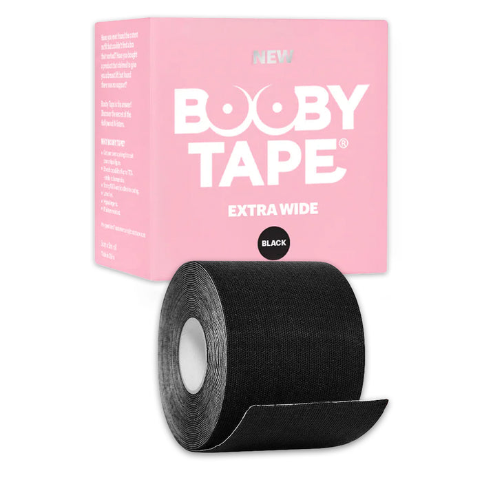 Booby Tape Extra Wide Black Box and Item