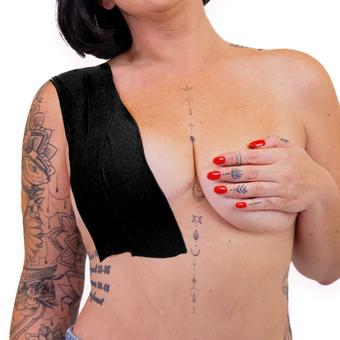 Booby Tape Extra Wide Black Item  When Worn