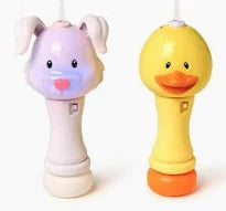 Bunny or Chick LED Illuminating Bubble Wand Blower
