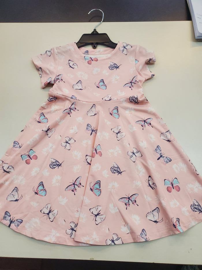 Butterfly Daisy Pink Swirly Dress