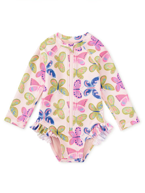 Butterfly Rash Guard Swimsuit