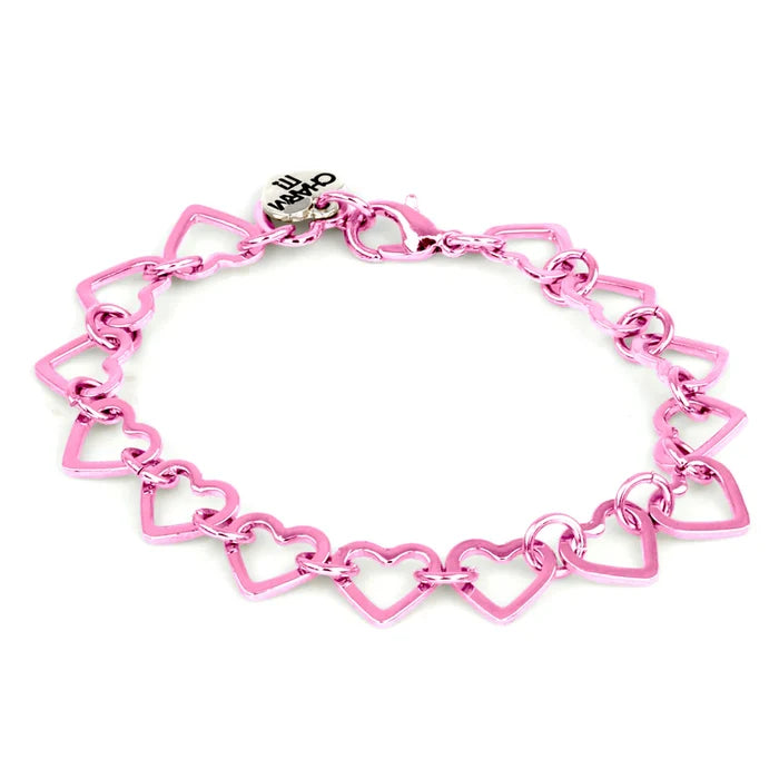 Charm It! Pink Heart Charm Bracelet