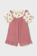 Cherry Tee + Overall Set