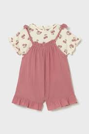Cherry Tee + Overall Set