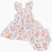 Citrus Floral Babydoll Tunic + Bloomer Set