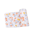Citrus Floral Muslin Swaddle Blanket