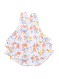 Citrus Floral Ruffle Sunsuit