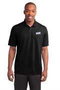 *CLASSIC STYLE* Men's Group Fitness Black Polo w/Purple Embroidered Logo