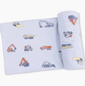 Construction Vehicles Swaddle Blaket