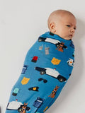 Copper Pearl Policemen Bamboo Swaddle Blanket