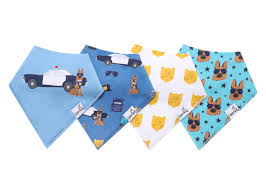 Copper Pearl Policemen Bandana Bib Set