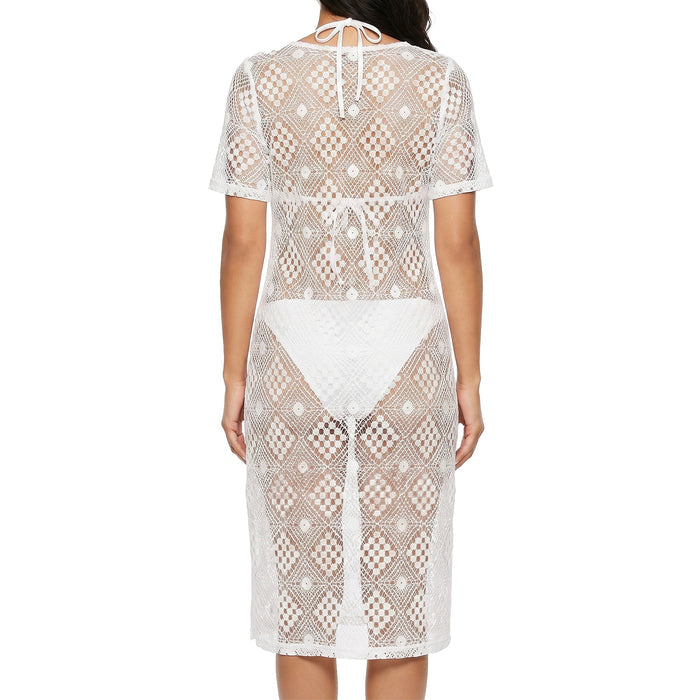 Cover Me Diamond Beach Coverup 26057029 Off White Back