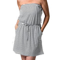 Cover Me Strapless Striped Tunic 25056017 - Black/White