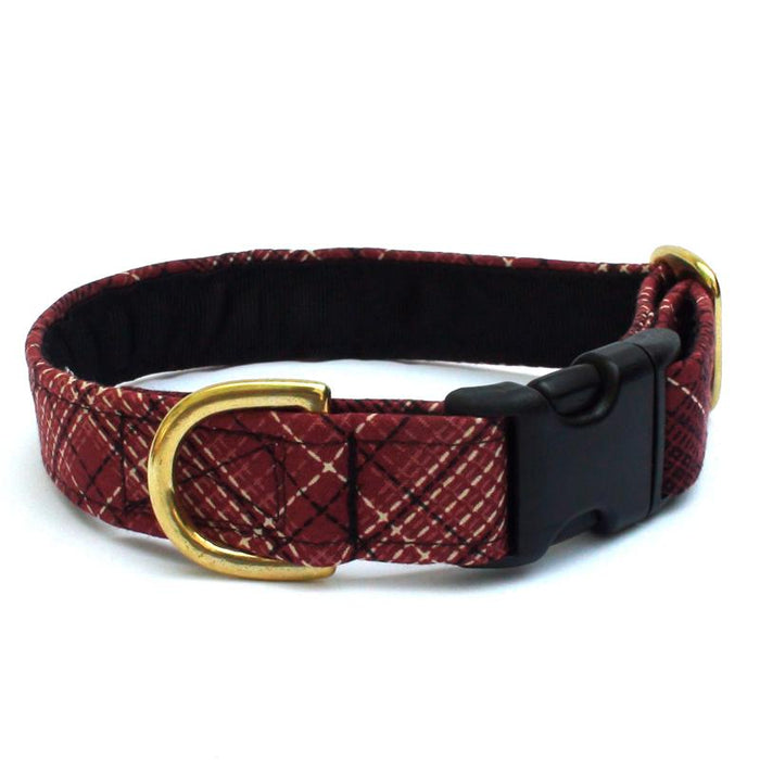 Cranberry Plaid Collar
