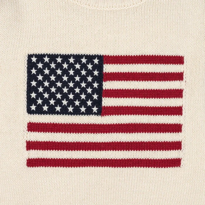Cream Organic Cotton Flag Sweater
