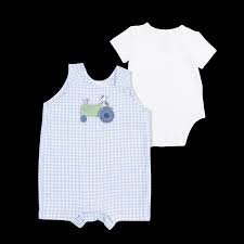 Cute Farm Animals Overall Shortie Onesie