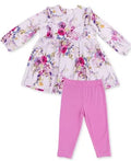 Dahlia Floral ruffle + Leggings