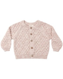 Dusty Rose Bubble Knit Cardigan