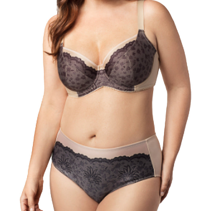 Elila Balcony Underwire Bra 2517 Black Lace/Nude Set
