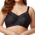 Elila Embroidered Microfiber Soft Cup Bra 1301 Black Front