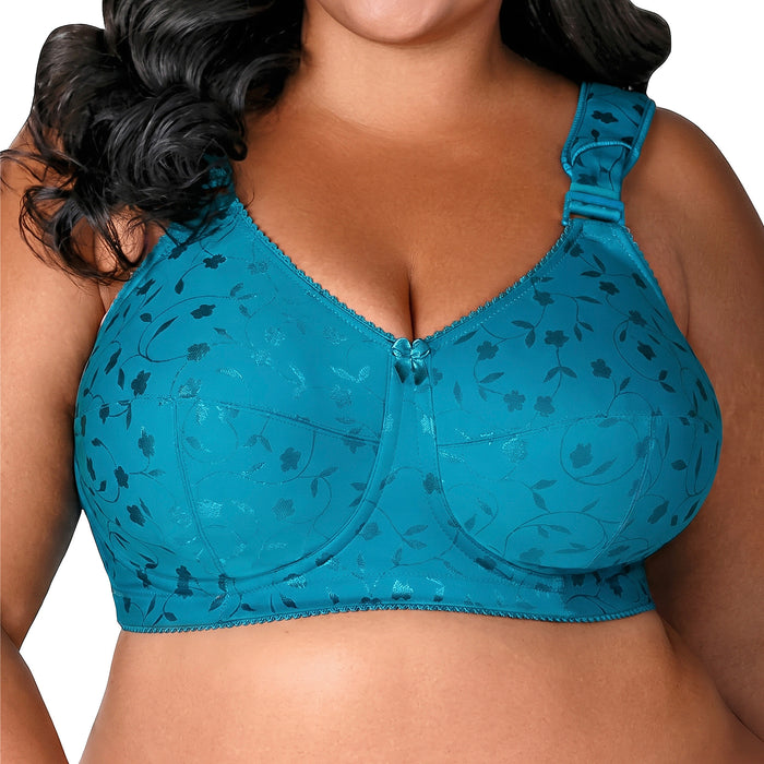 Elila Jacquard Soft Cup Bra 1305 Emerald Green Front