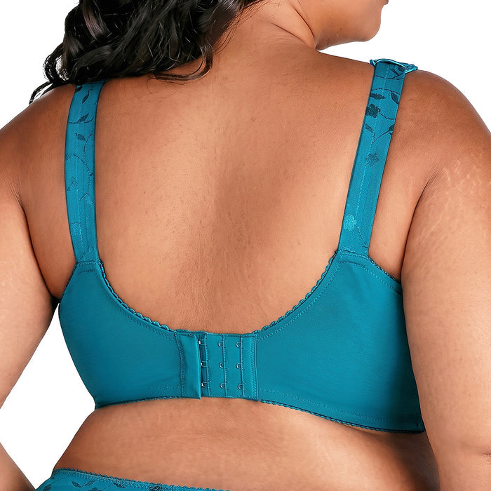Elila Jacquard Soft Cup Bra 1305 Emerald Green Back