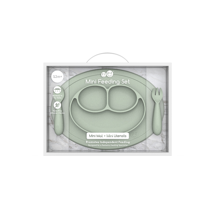 ezpz - Mini Feeding Set (Toddler 12+ months): Sage