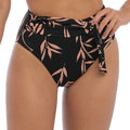 Fantasie Luna Bay High Waist Bikini Brief FS502478 Lacquered Black Front