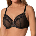 Fit Fully Yours Jade Lace Plunge Bra B2405 Black Front