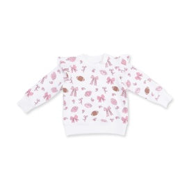 Footballs And Bows Ruffle Sweatshirt and Cargo Pants