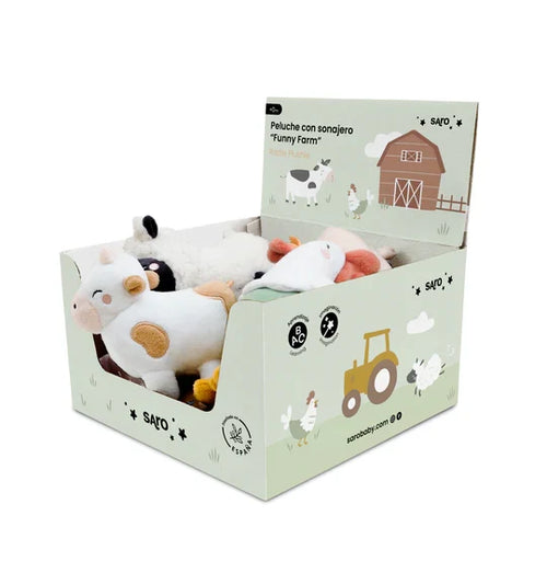 "Funny Farm" Rattle Plushie